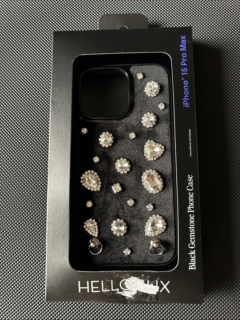 Black Gemstone iPhone 15 Pro Max Case